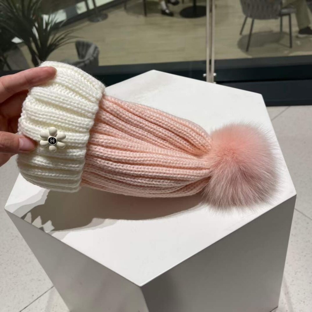 Chanel Two Tone Knit Beanie - Picture 3 of 8